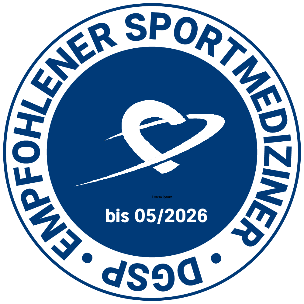 Siegel für empfohlene Sportmediziner DGSP